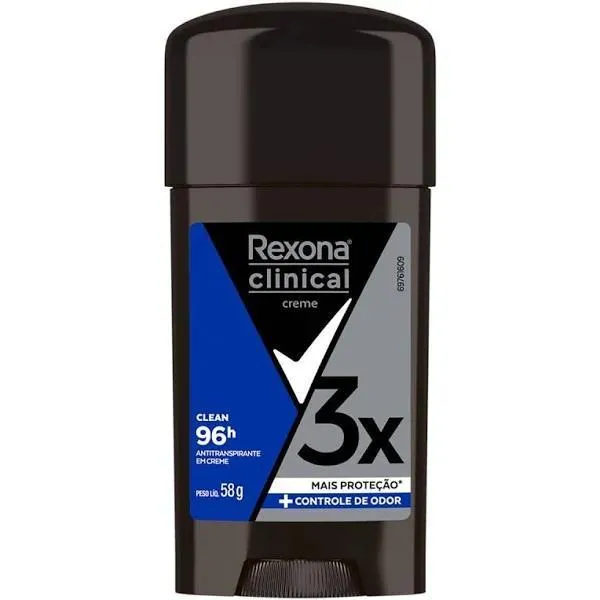 Desodorante Rexona Creme Clinical 58g Clean Men 96h